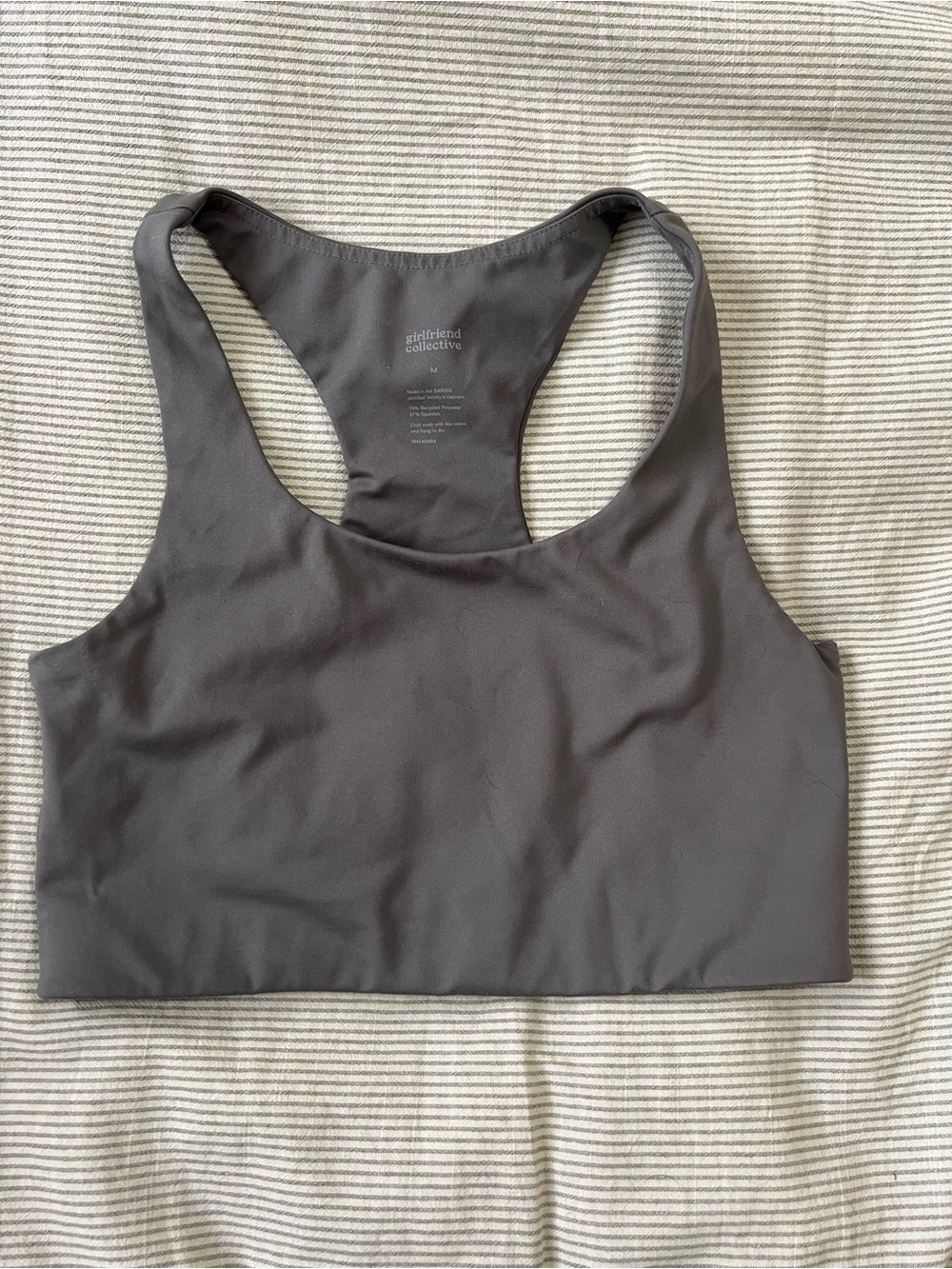 Girlfriend Collective Sage Green Raverback Sports Bra